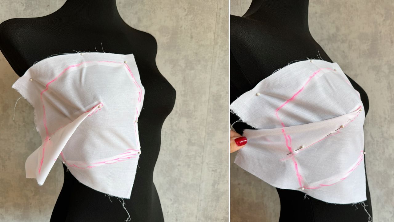 Sparrowrefashi1's tweet card. Discover the draping method of pattern making—learn step-by-step how to create perfect-fitting dress patterns using fabric on a dress form.