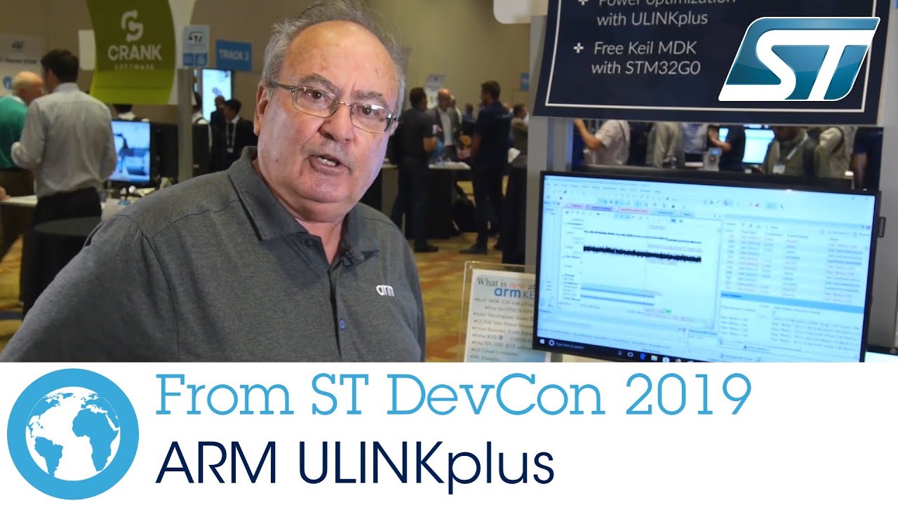 ST_World's tweet card. Developers Conference 2019: ARM ULINKplus