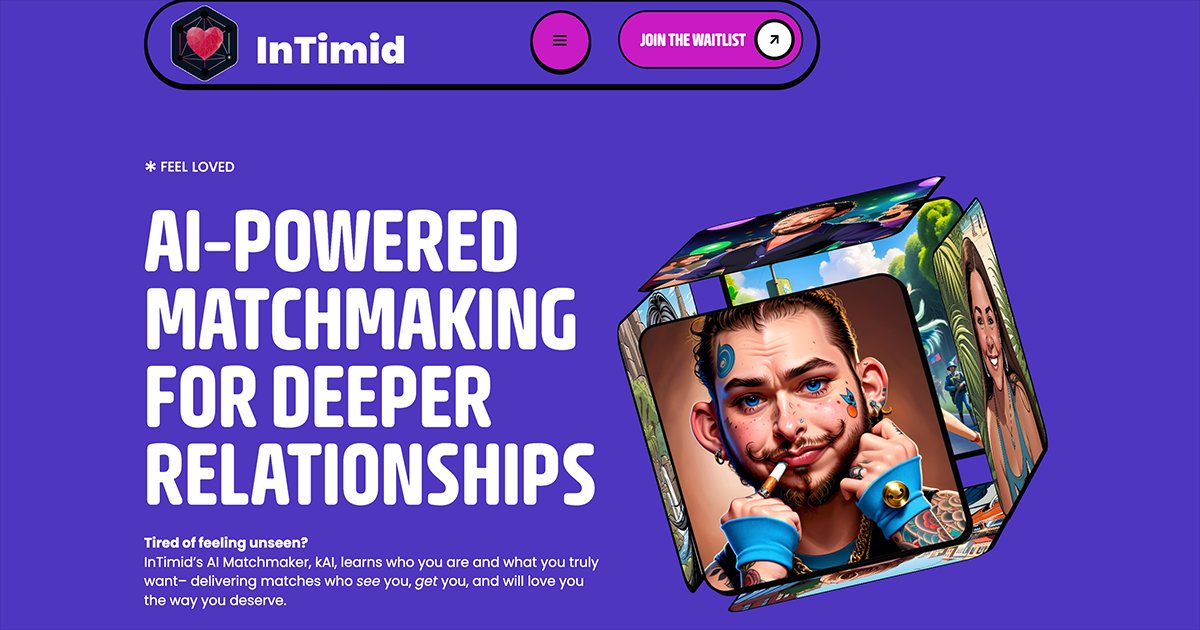 InTimidOfficial's tweet card. The next generation of AI Matchmaking