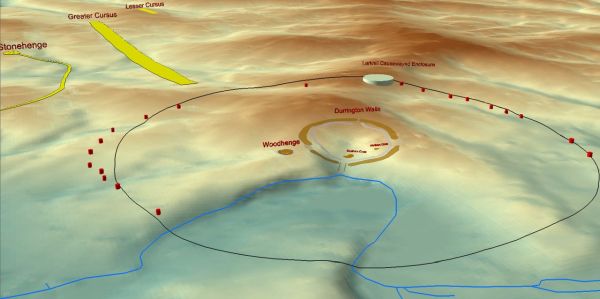 _ThatsOldNews's tweet card. A series of large, circular pits (up to 20m diameter and a depth of 5 metres) could have formed part of a circuit of large pits around Durrington Walls (near Stonehenge), and may have incorporated...