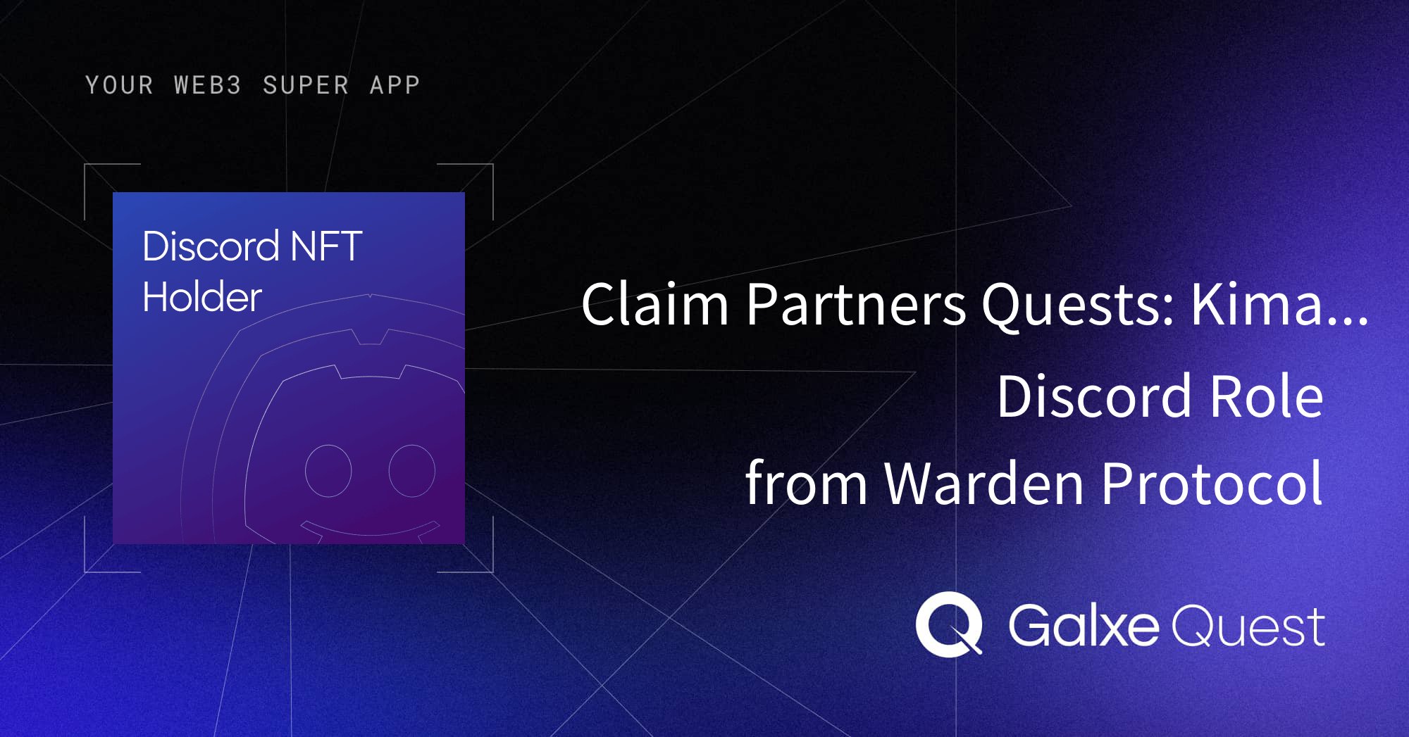 mathiandrew1's tweet card. Join Partners Quests: Kima Network by Warden Protocol on Galxe. Claim Discord role to build your Web3 digital identity.