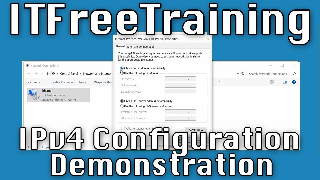 itfreetraining's tweet card. IP Address Demo Manual and Auto