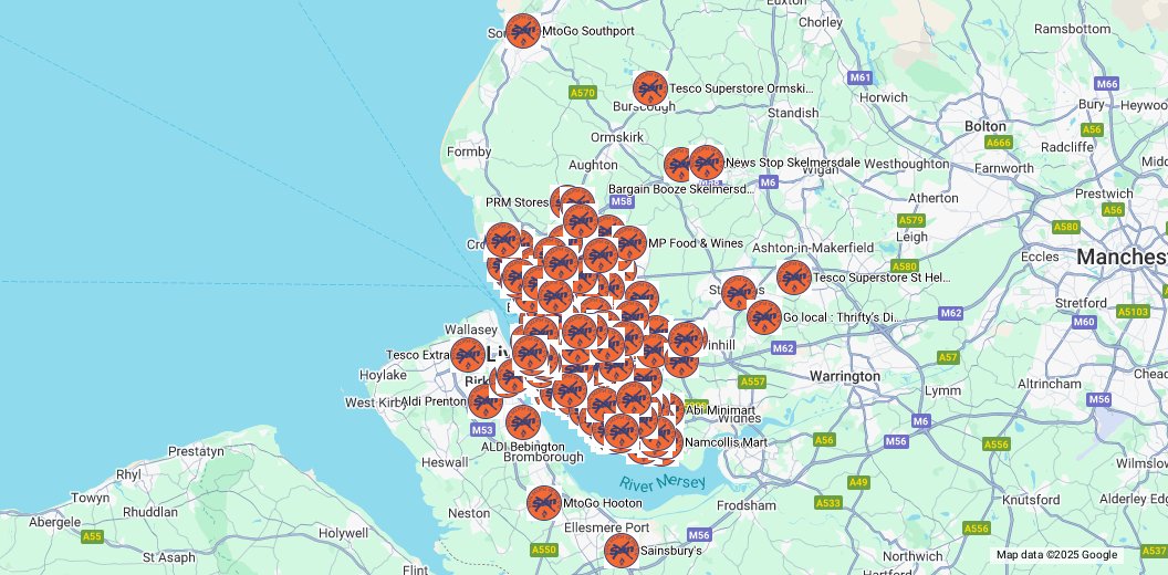 totaleclipse96's tweet card. Our shared maps to show : Shops that sell Newspapers but DONT sell the sun.