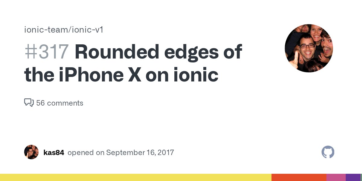 Ionicframework's tweet card. Hi, Are we going to have support for iPhone X UI on ionic V1? I guess it also needs some kind of support from Cordova!
