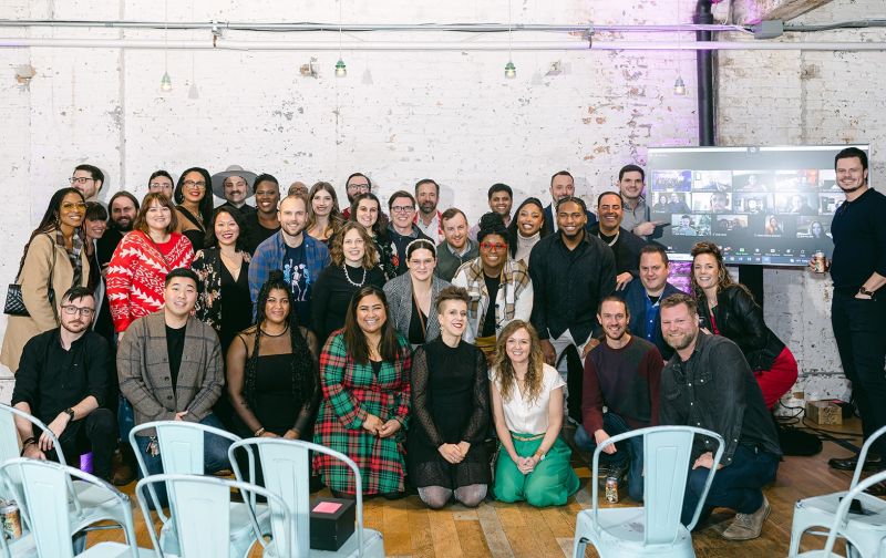 joeyawesome's tweet card. Hybrid Holiday Parties ftw! Extremely grateful for another great year with Meeting Tomorrow, and can't wait for 2023 events! Happy Holidays everyone! #EventsLife