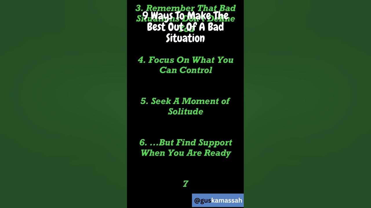 NetworkingRules's tweet card. 9 Top Tips/Advice To Help You Make The Best Of A Bad Situation