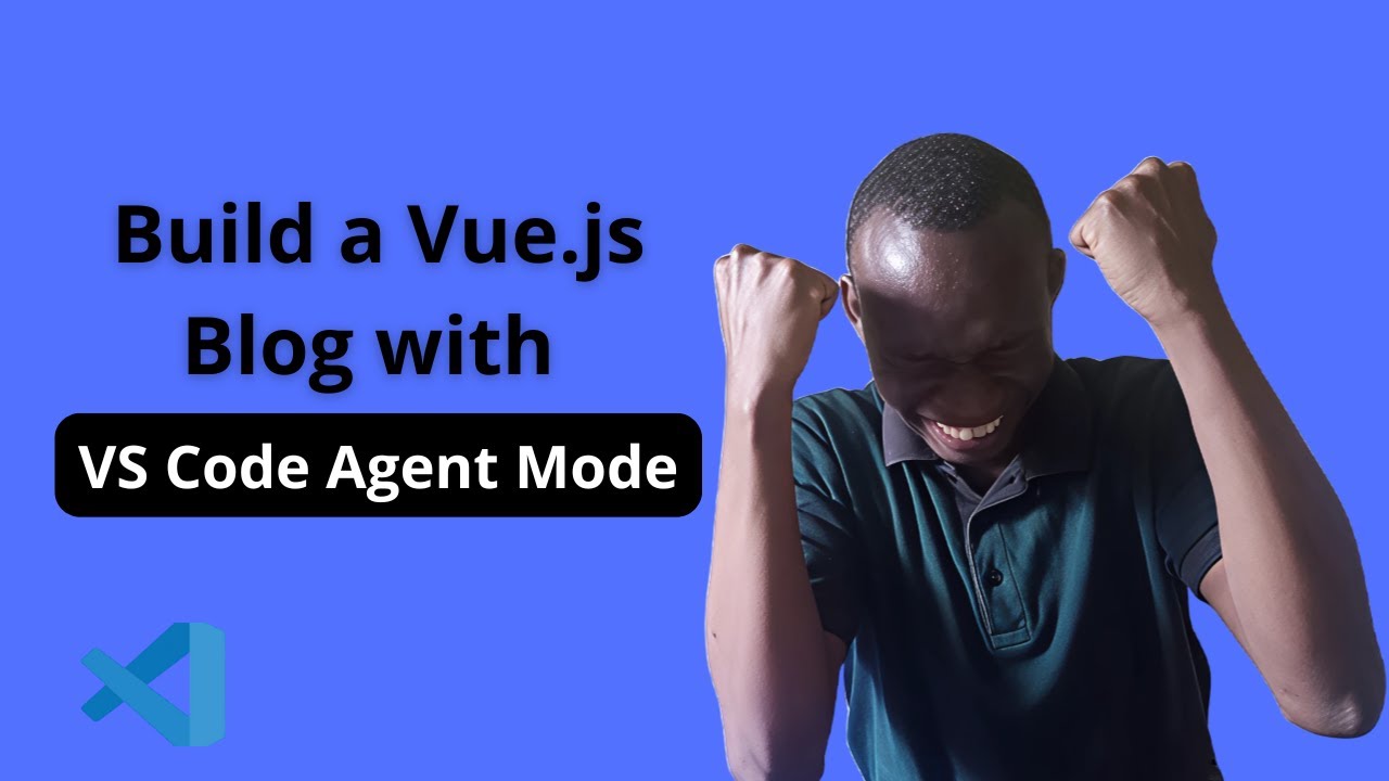 mwengi_brian's tweet card. Build a Vue.js Blog with VS Code Agent Mode
