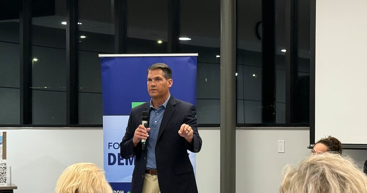 ajc's tweet card. The former Republican received a fairly warm reception when speaking to Forsyth County Democrats about his campaign for governor.