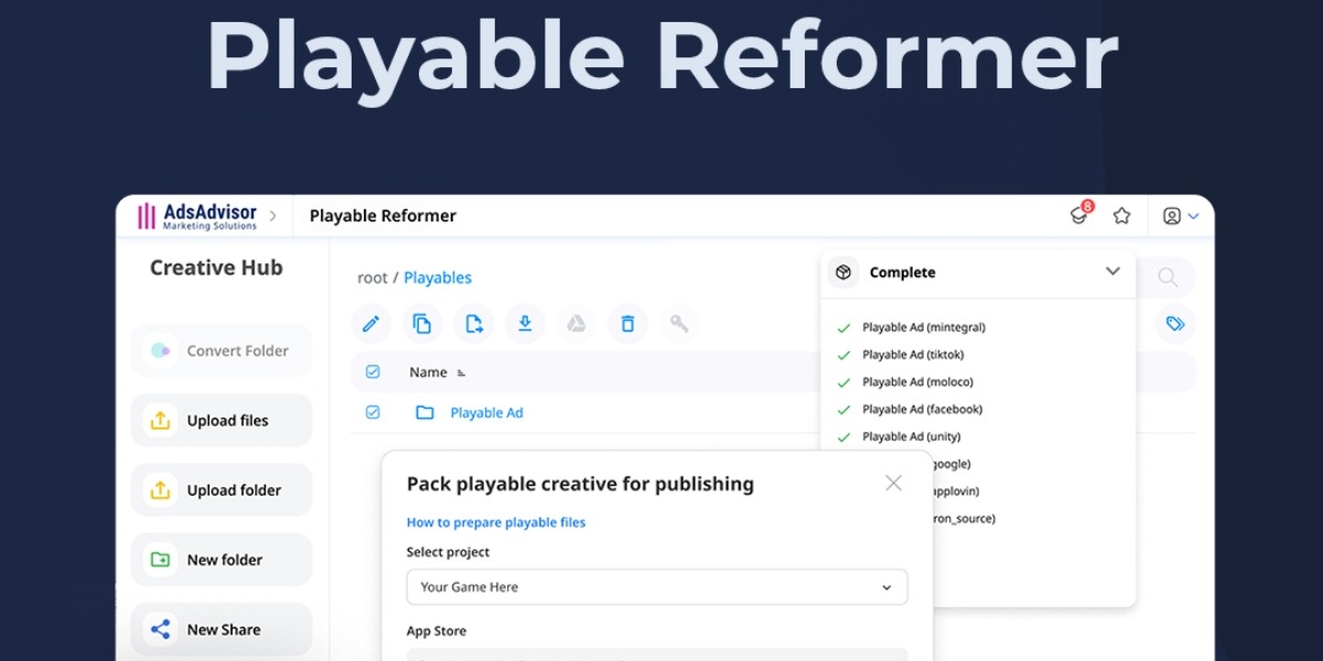 pgbiz's tweet card. My.Games-powered marketing platform AdsAdvisor has launched a new Playable Reformer tool that automatically adapts playable ads for different ad networks. 