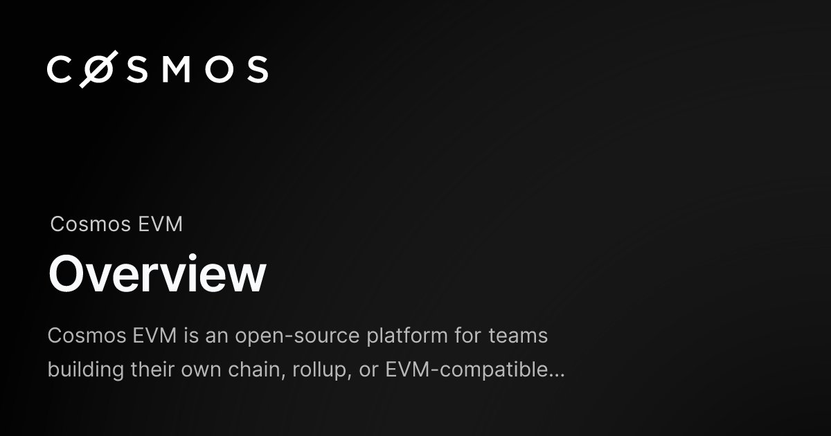 noamwithveto's tweet card. Cosmos EVM is an open-source platform for teams building their own chain, rollup, or EVM-compatible application. It offers the industry's leading Layer 1 stack with custom modules, instant finality,...