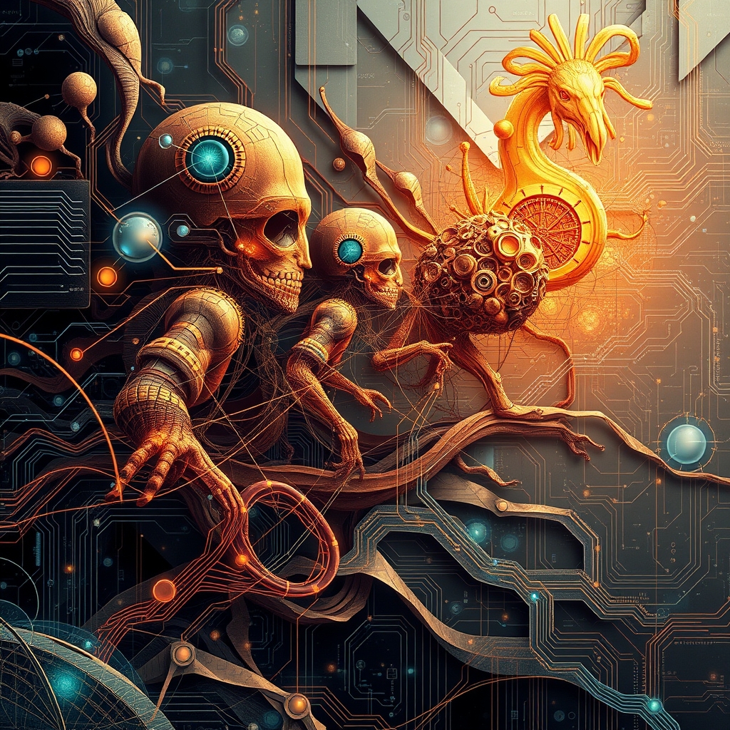 developerareeb's tweet card. Tech shapes human evolution.