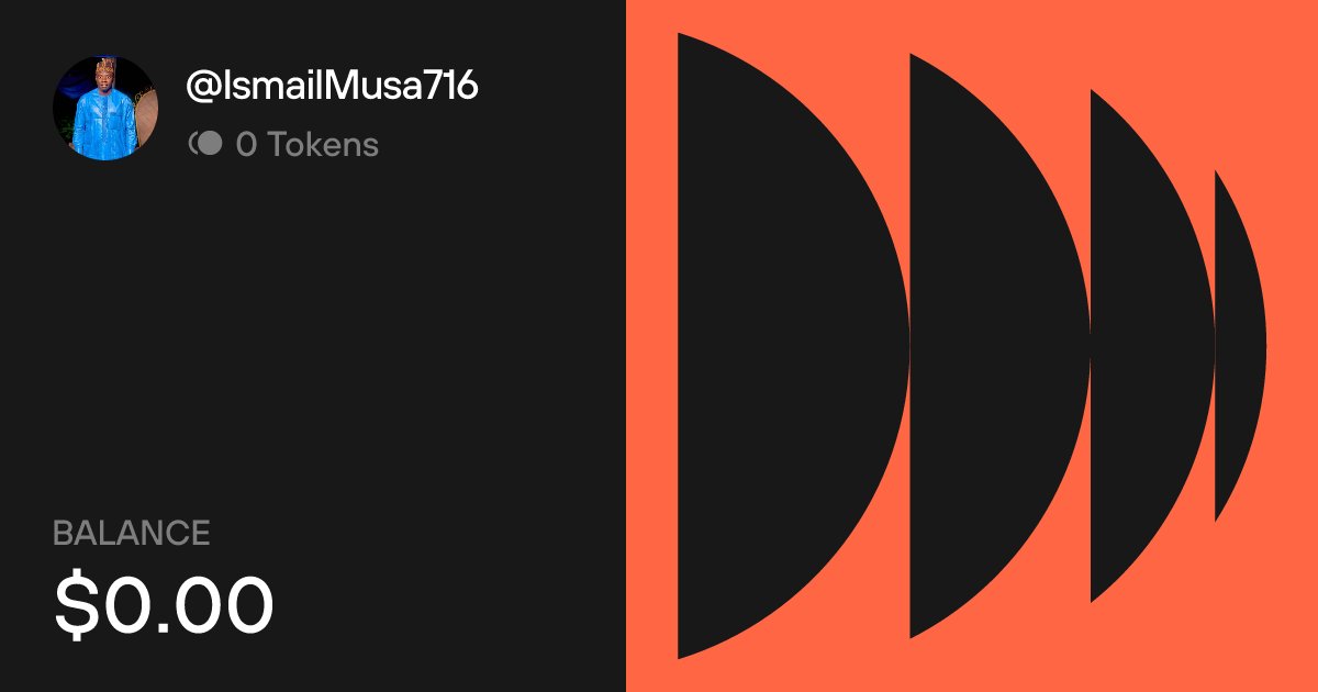 IsmailMusa716's tweet card. Send & receive crypto on X