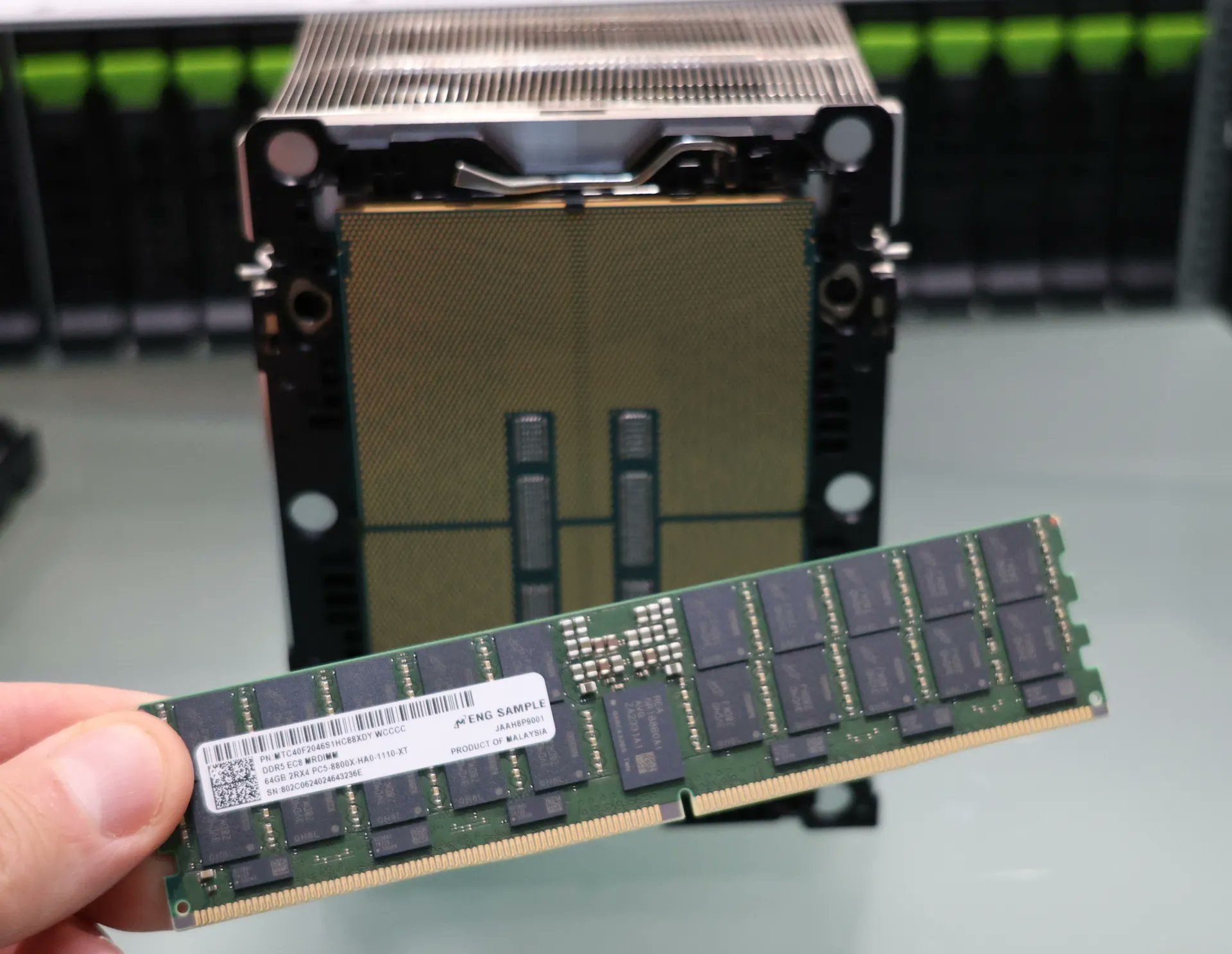 GigaComputing's tweet card. One of the exciting elements of Intel's Xeon 6 Granite Rapids launch last year was introducing support for MRDIMMs alongside DDR5-6400 memory support.