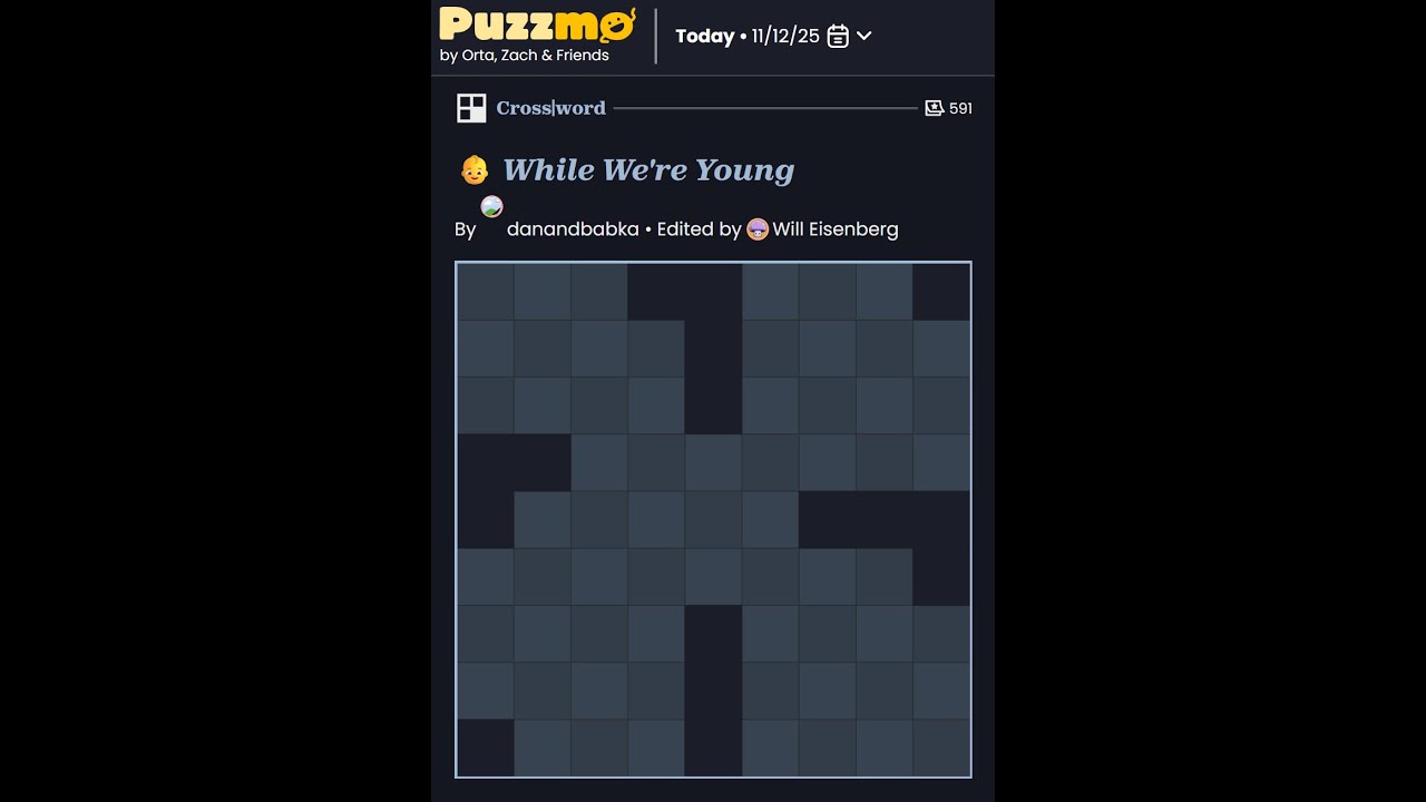 juicyluce9's tweet card. Puzzmo Crossword 12/11/2025