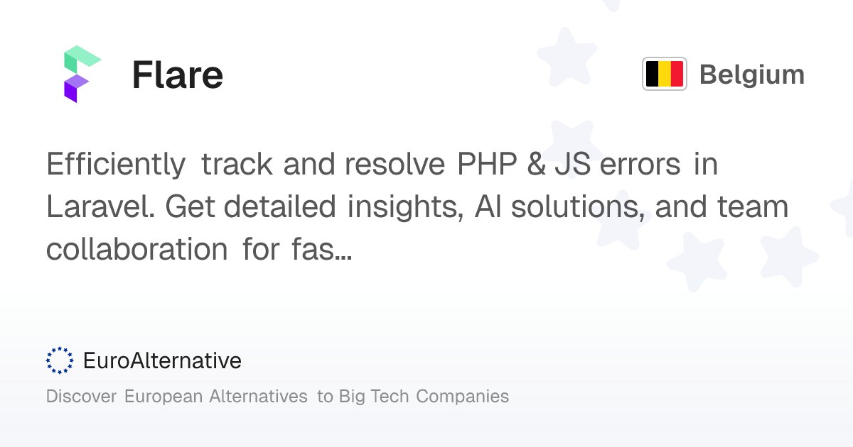 euroalternative's tweet card. Efficiently track and resolve PHP & JS errors in Laravel. Get detailed insights, AI solutions, and team collaboration for faster debugging.