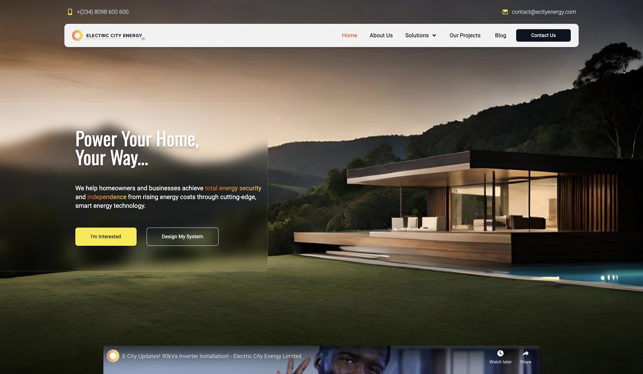 EcityEnergy's tweet card. Ecity provides clean, affordable energy solutions with affordable solar photovoltaic (PV) energy and state-of-the-art equipment.