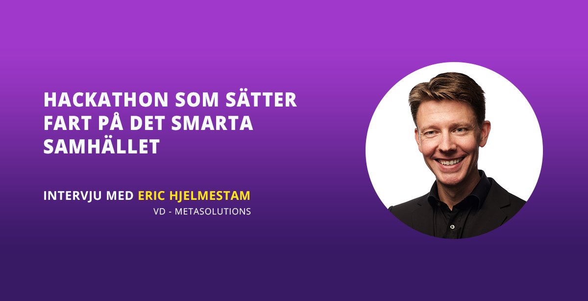 MetaSolutionsAB's tweet card. I februari anordnar Södertälje kommun tillsammans med partner ett spännande hackathon, med syfte att bidra till ett bättre samhälle. Alla är välkomna att delta. MetaSolutions kommer att bidra med...