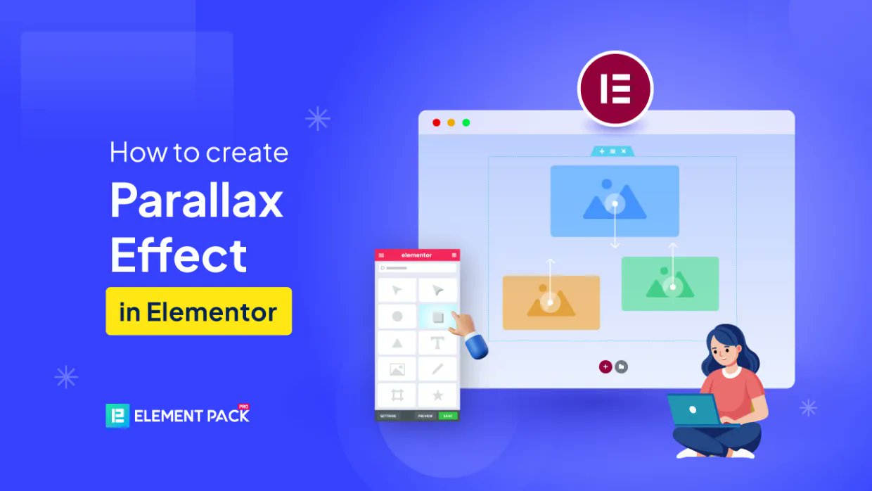 bdthemescom's tweet card. To create a parallax effect in Elementor, open the page and select the element. Go to Style > Background, add your image. Then head over to Advanced > Motion Effects and turn on Scrolling Effects or...