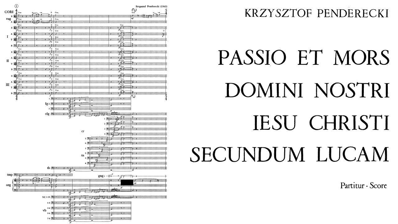 MIRRORVISCOSIT1's tweet card. Krzysztof Penderecki - St. Luke Passion (1966)