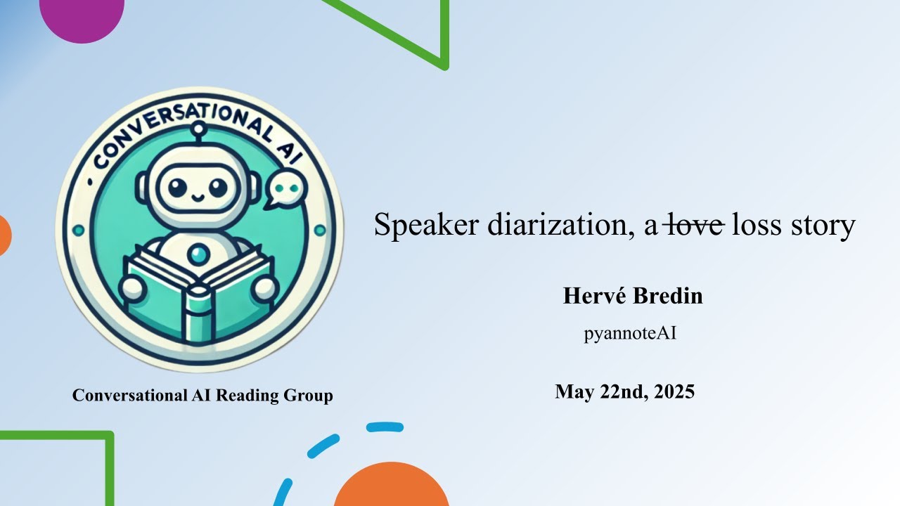 hbredin's tweet card. "Speaker diarization, a (love) loss story" - Hervé Bredin
