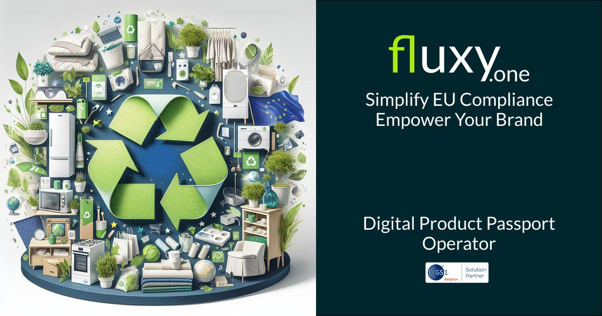 fluxy_one's tweet card. Create EU-compliant Digital Product Passports in minutes. GS1-certified DPP solution for manufacturers & importers. ESPR-ready from €1 per passport.