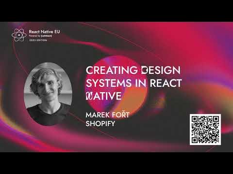 talks_weekly's tweet card. Creating Design Systems in React Native - Marek Fořt | React Native...