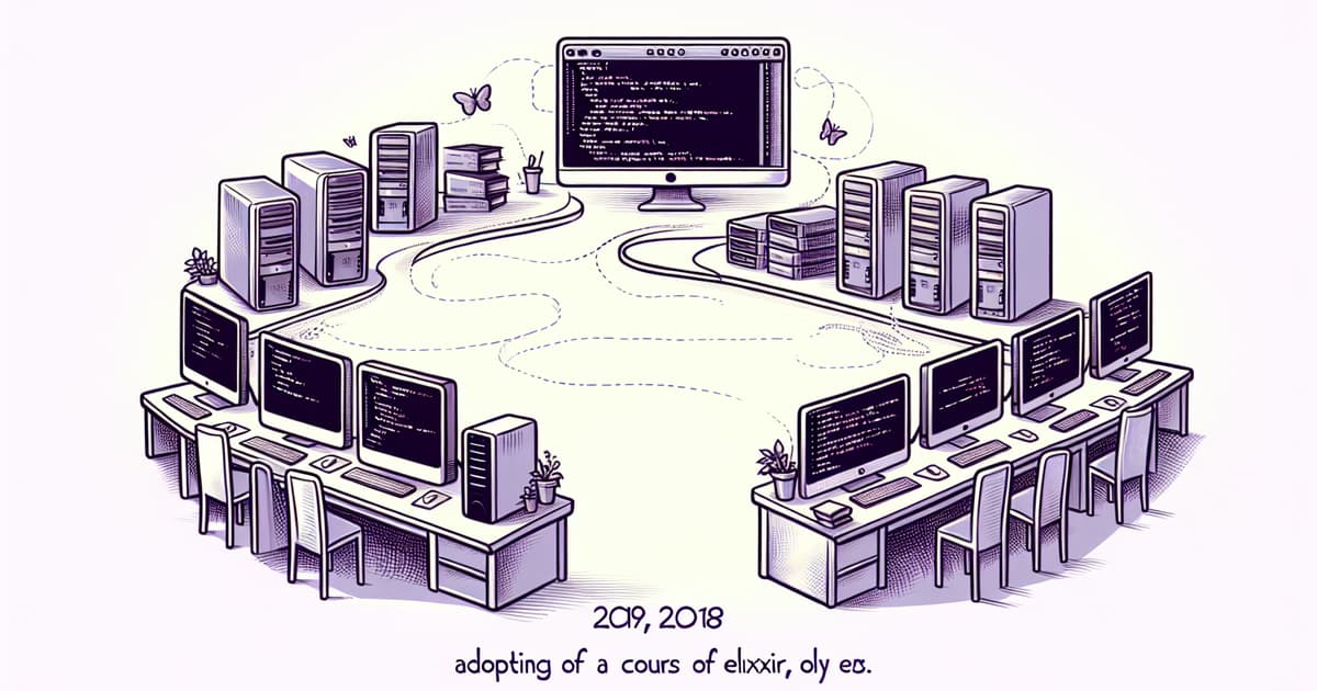 elixirmerge's tweet card. Anderson Konzen shares insights from Árvore, a Brazilian edtech, detailing their experience and journey adopting Elixir since 2016, including challenges and growth in production.