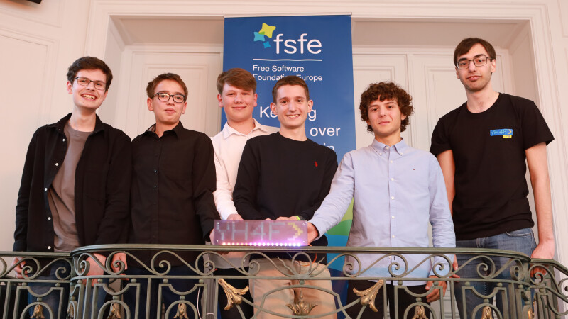 fsfe's tweet card. A real-time plotter for microcontrollers; a classroom quiz platform; a radio tool; a device that provides bags to pick up your dog's poo; a game engine to ...