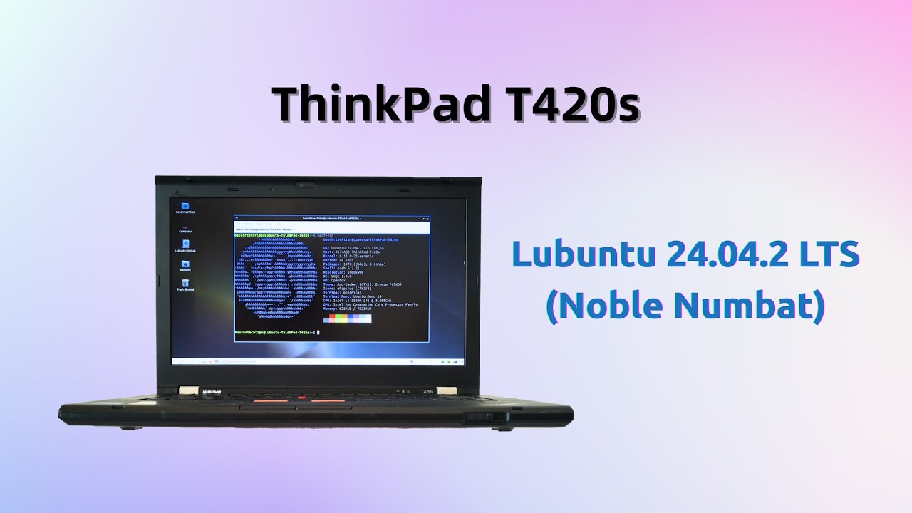 BauShrTechTips's tweet card. Supercharge Your Old ThinkPad T420s ! Lubuntu 24.04.2 LTS Install...