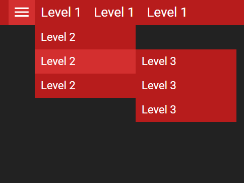 jqueryscript's tweet card. This is a CSS only responsive, multi-level menu that expands the hamburger toggle button into a horizontal drop-down nav on desktop or an off-canvas side menu on mobile.