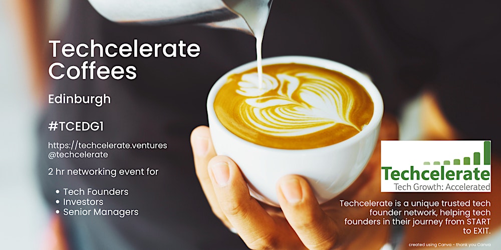 manojranaweera's tweet card. Techcelerate Coffees is a 2-hour long informal networking event hosted by Techcelerate for Tech Founders, Investors and Senior Managers
