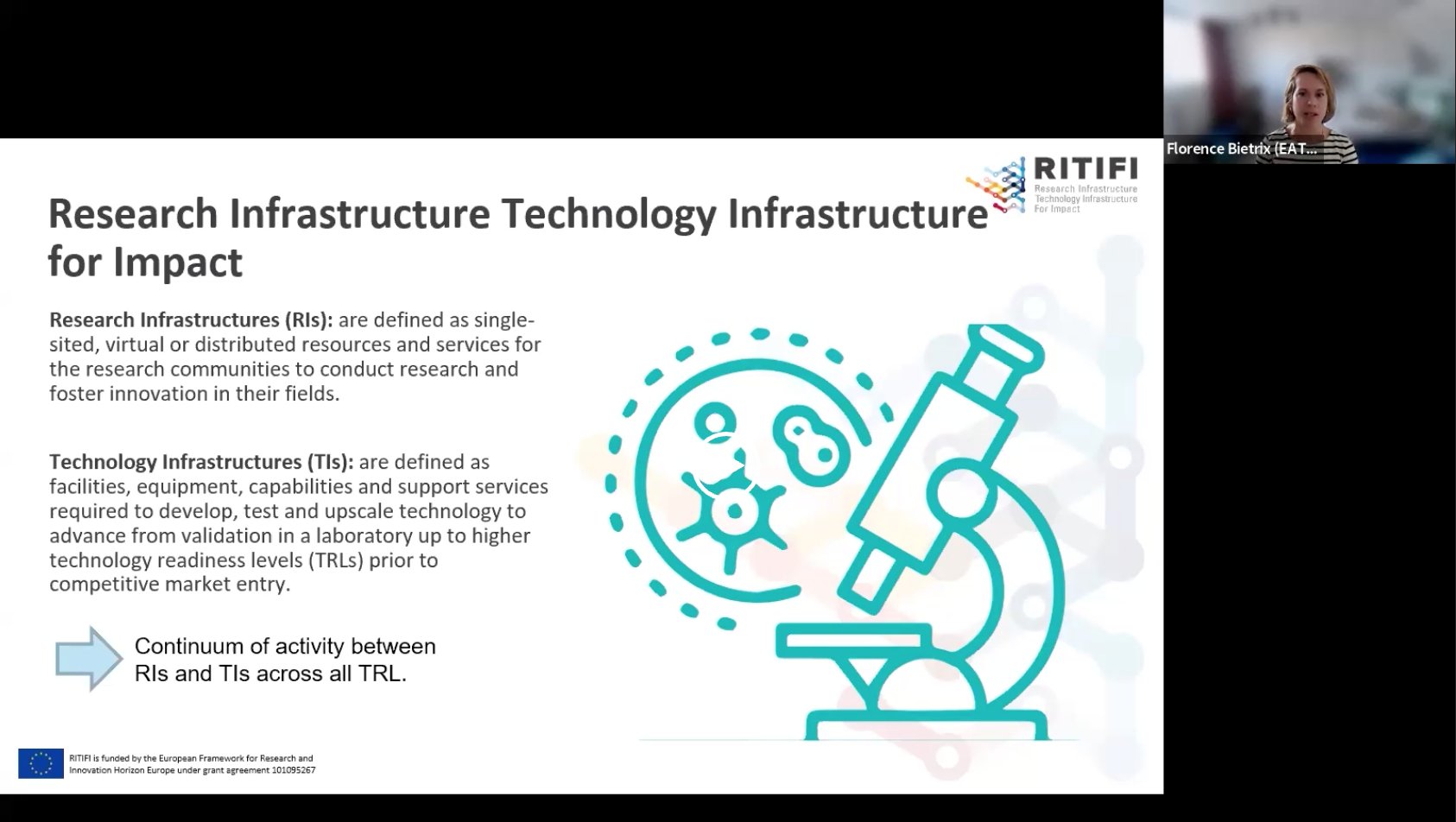 RITIFI_project's tweet card. Explore insights from the RITIFI webinar on how research and technology infrastructures can support biomedical innovation. Topics include drug discovery, AI tools, and global collaboration.