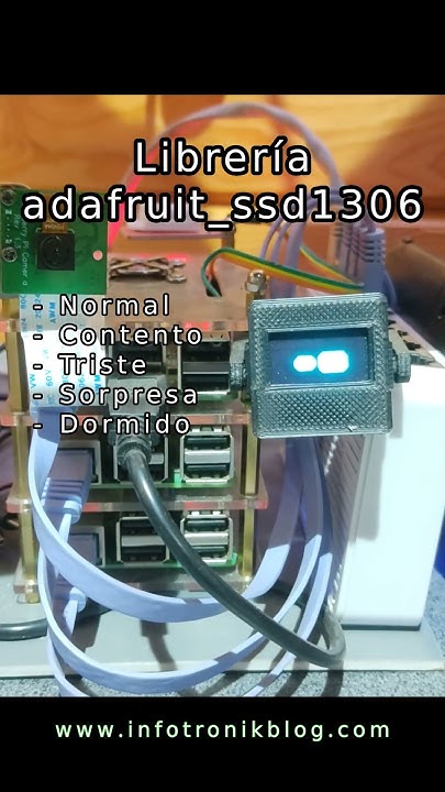 InfoTronikBlog's tweet card. Raspberry Pi ojos Oled i2C adafruit_ssd1306