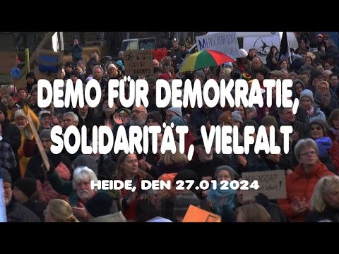 DirkDiedrich's tweet card. 27.01.2024 Demo für Demokratie, Solidarität, Vielfalt in Heide