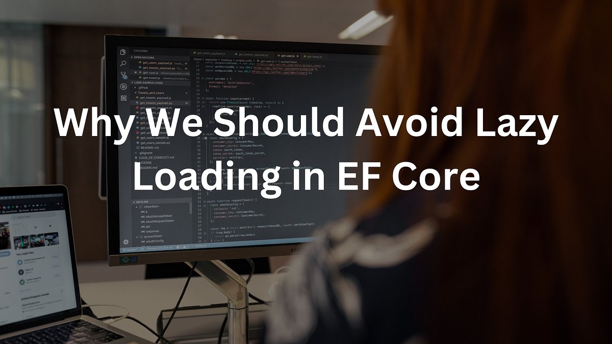 malshika_yohan's tweet card. The downside of lazy loading in EF Core