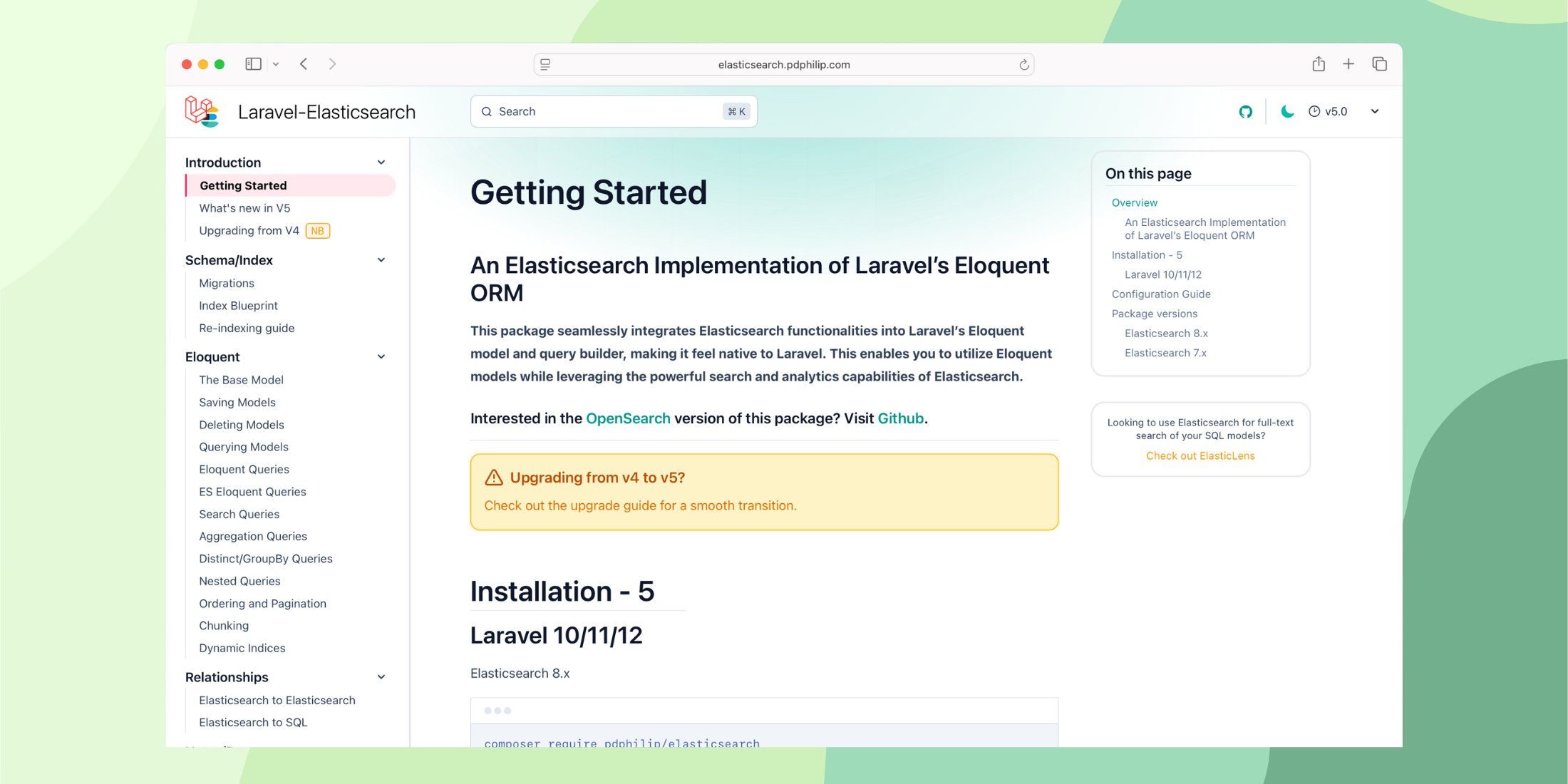 HatthiDev's tweet card. ElasticLens is a Laravel package that integrates Elasticsearch with Eloquent models. It provides advanced search capabilities while maintaining Laravel's familiar syntax.