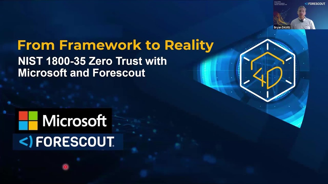 veeyeskay's tweet card. NIST Zero Trust with Forescout and Microsoft | ODSP1514