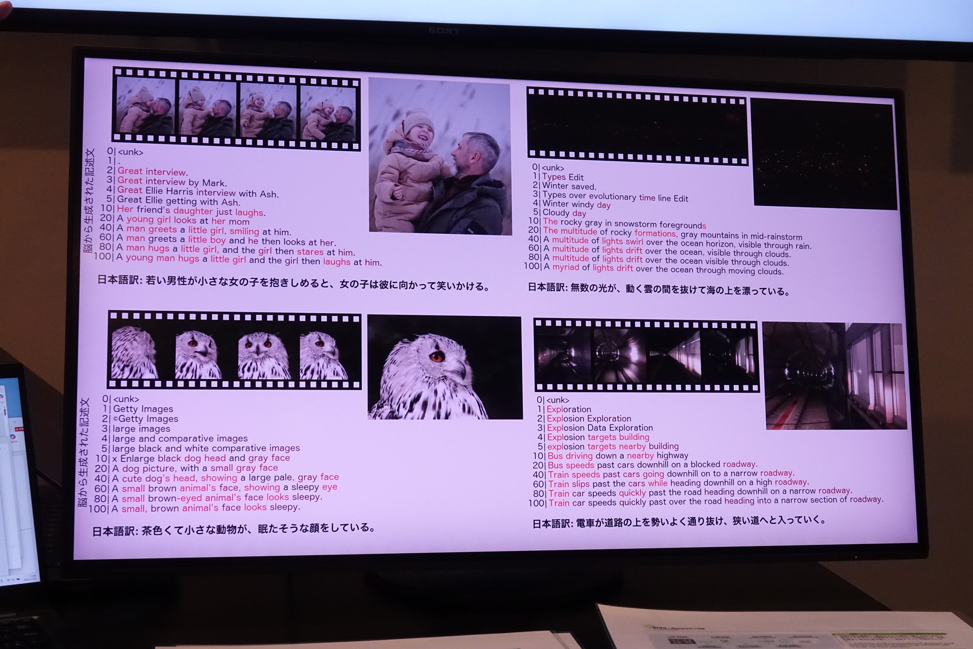 ponsunosuke's tweet card. 脳に浮かんだイメージをAIで推定してテキスト化する技術「マインド・キャプショニング」を、NTTが「NTT R&D FORUM 2025」で公開した。