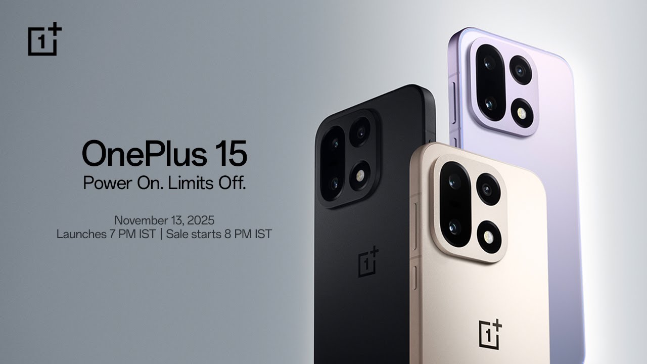 OnePlus_IN's tweet card. OnePlus 15 Launch Event | Power On. Limits Off.