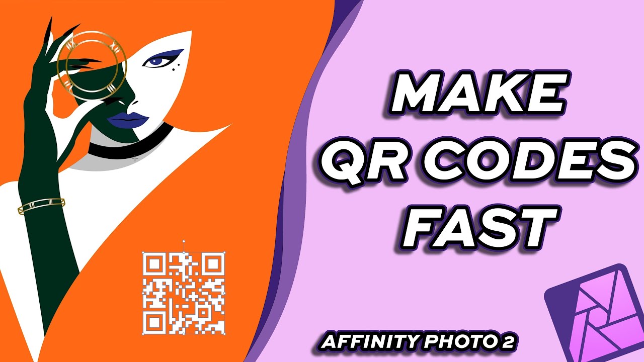 GraphdTutorials's tweet card. How to Create a QR Code in Affinity Photo 2