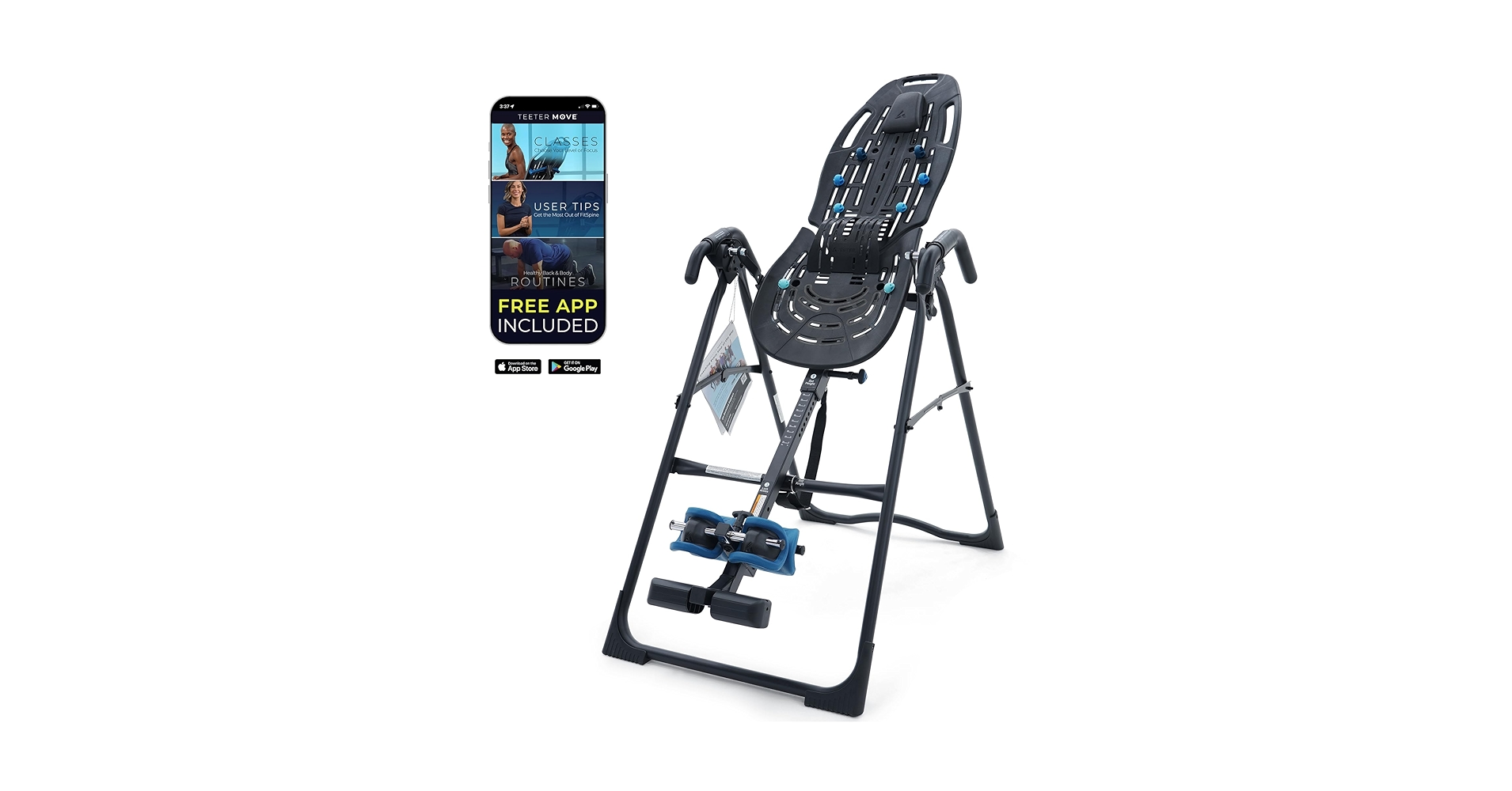 SnapReviews_'s tweet card. Feel Better and move better every day when you invert with the Teeter EP-560 LTD Inversion Table. Designed for natural back pain relief and full body recovery, the EP-560 LTD features a flexible...