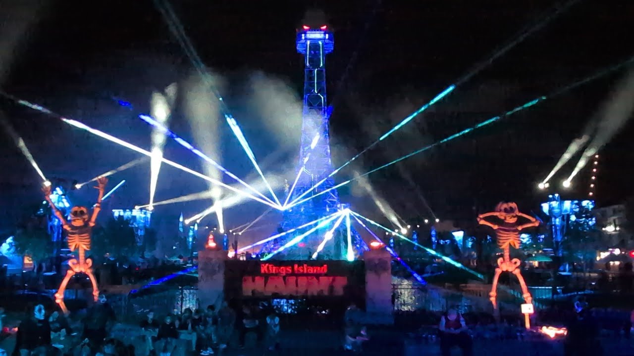 FyeCoasters's tweet card. NEW KINGS ISLAND 2025 MIDNIGHT HAUNT CLOSING SHOW!