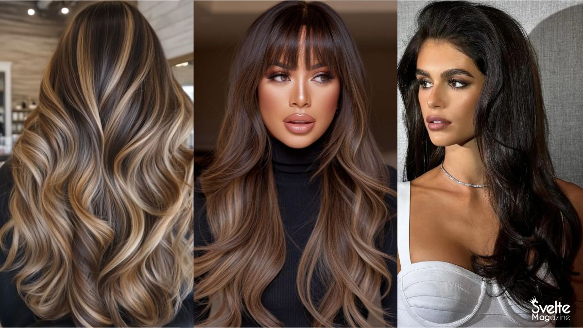 svelte_mag's tweet card. If your hair is black and you'd like to add a tinge of color to your strands. go dark brown. Here are brunette hair ideas to get you started