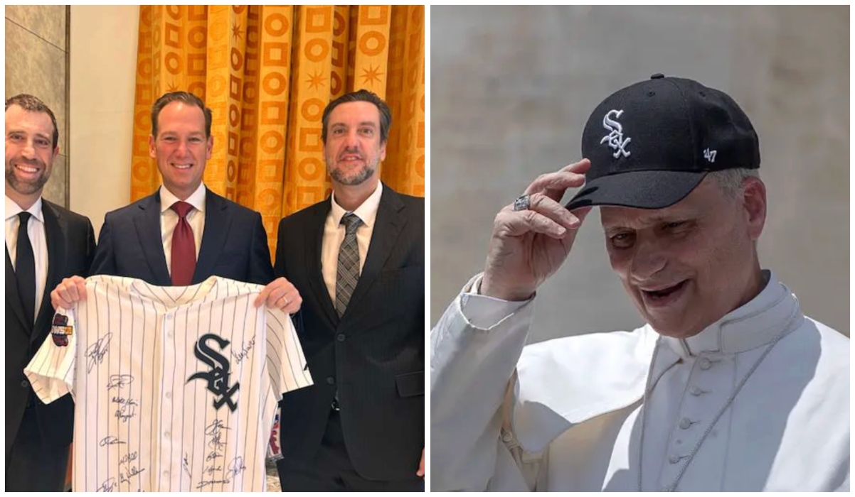 ClayTravis's tweet card. Pope Leo, a noted White Sox fan, has accepted an invitation to throw out the first pitch at a White Sox game when they open their new stadium. Schedule permitting.