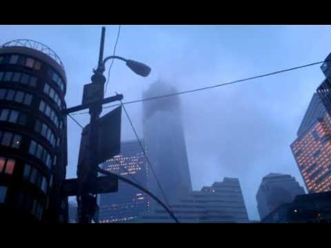 reference_table's tweet card. Wind howling through the World Trade Center buildings during Hurric...