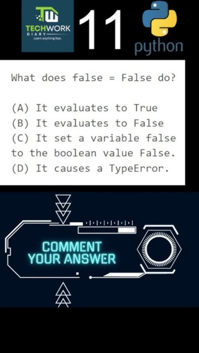 techworkdiary's tweet card. Python Certificate Quiz Questions 7 #python #quiz