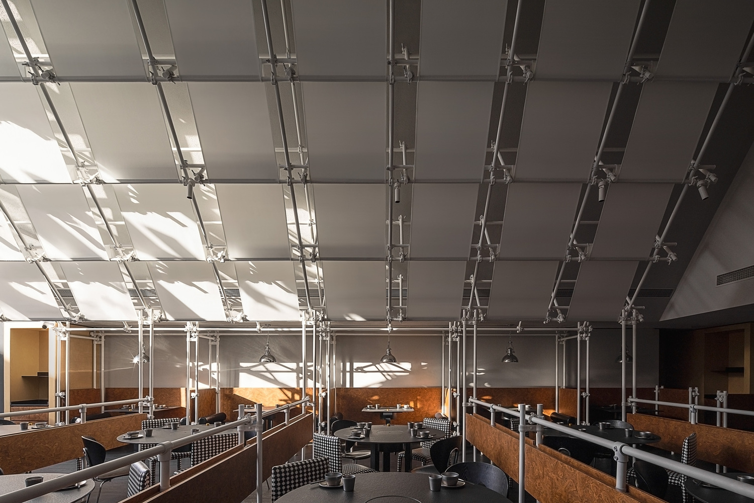 GandDhomes's tweet card. Savory flavors, stunning spaces—this restaurant serves both. #designgoals #eatinstyle