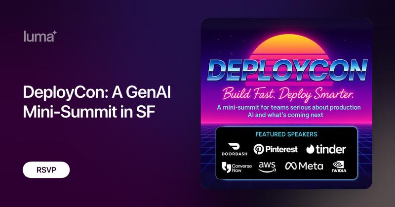 RunloopDev's tweet card. Serving a model isn’t the finish line—it’s the starting gun. Welcome to DeployCon, a free, no-fluff, engineer-first summit for teams building the next…