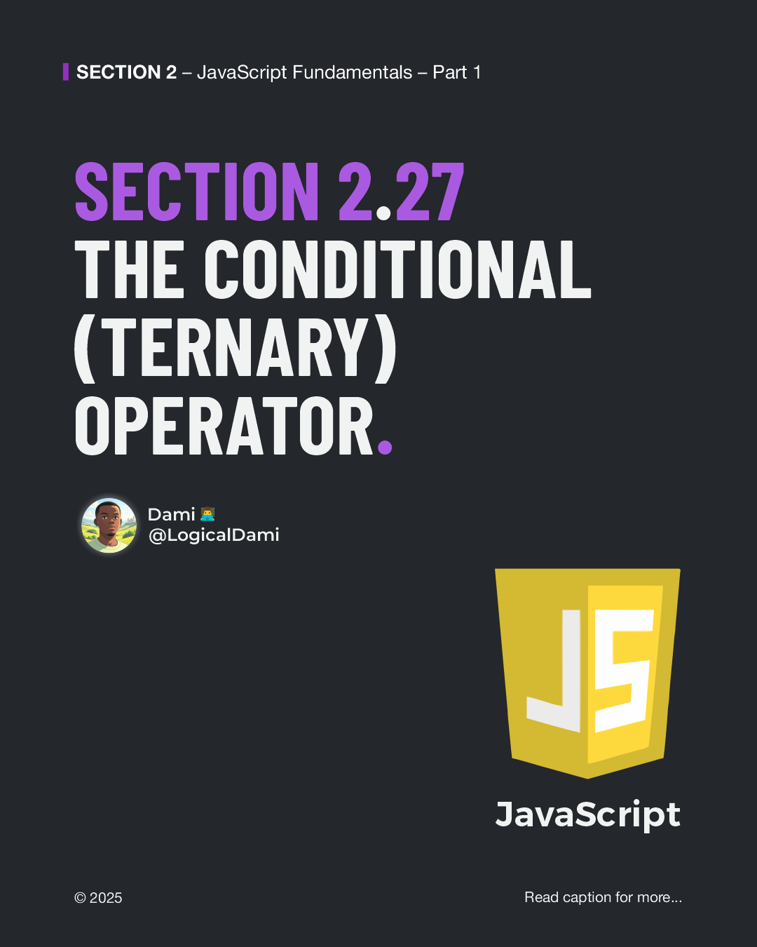 LogicalDami's tweet card. Learning JavaScript