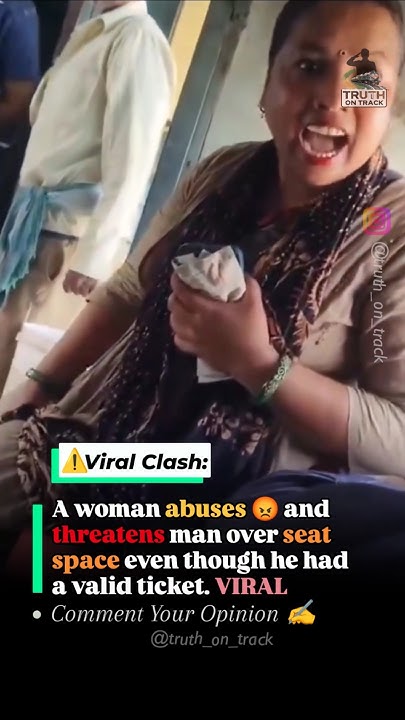 Neeraj1591's tweet card. Woman Threatens Passenger Over Seat Despite His Valid Ticket! 🚨